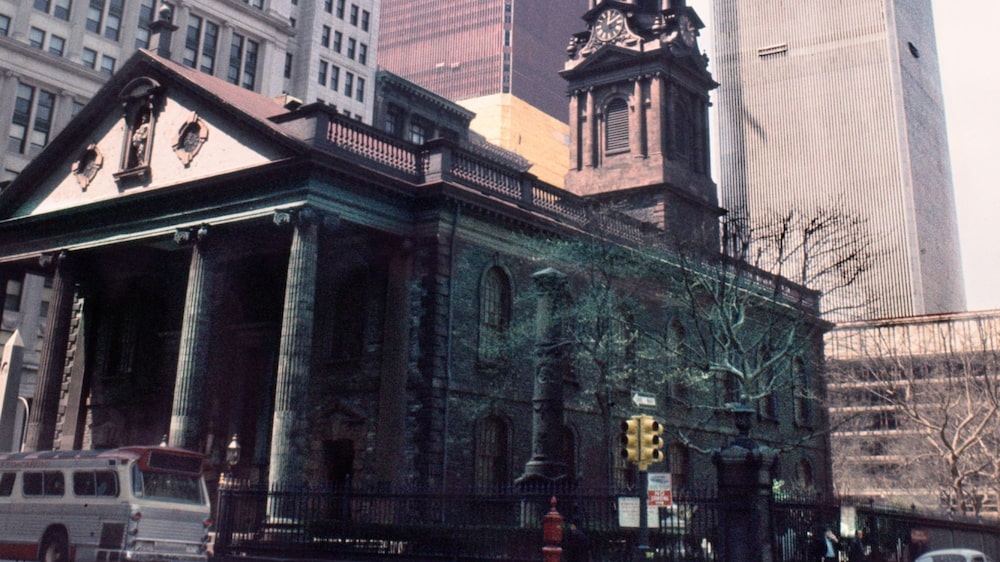 Looking past St. Paul's Chapel, 1970 Looking past St. Paul's Chapel, 1970