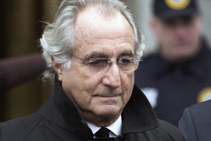 Bernard Madoff, founder of Bernard L. Madoff Investment Securities LLC, leaves federal court in New York, U.S., on Wednesday, Jan. 14, 2009. He died in April 2021. Bernard Madoff, founder of Bernard L. Madoff Investment Securities LLC, leaves federal court in New York, U.S., on Wednesday, Jan. 14, 2009. He died in April 2021.