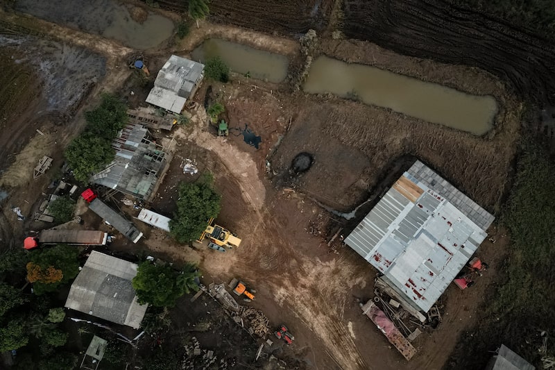 Lavoura de arroz danificada após as enchentes históricas que atingiram Eldorado do Sul, no Rio Grande do Sul, em 2024. (Foto: Bloomberg) Lavoura de arroz danificada após as enchentes históricas que atingiram Eldorado do Sul, no Rio Grande do Sul, em 2024. (Foto: Bloomberg)