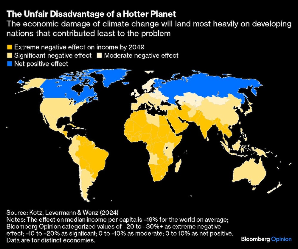 Mapa de un planeta más caliente Mapa de un planeta más caliente