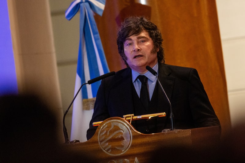 Presidente argentino durante um evento com a imprensa em Buenos Aires no início deste mês. (Foto: Tomas Cuesta/Bloomberg) Presidente argentino durante um evento com a imprensa em Buenos Aires no início deste mês. (Foto: Tomas Cuesta/Bloomberg)