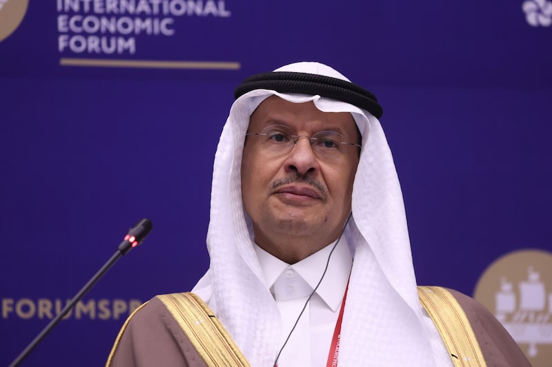 Abdulaziz bin Salman, ministro de energía de Arabia Saudita, en el Foro Económico Internacional de San Petersburgo (SPIEF), Rusia, el jueves 3 de junio de 2021. Abdulaziz bin Salman, ministro de energía de Arabia Saudita, en el Foro Económico Internacional de San Petersburgo (SPIEF), Rusia, el jueves 3 de junio de 2021.