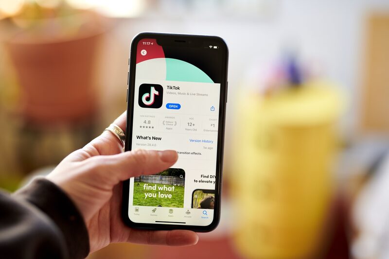 La aplicación TikTok para descargar desde la tienda de aplicaciones de Apple. La aplicación TikTok para descargar desde la tienda de aplicaciones de Apple.