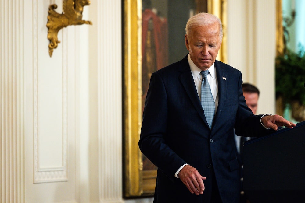 Biden durante una ceremonia de entrega de medallas de honor en la Sala Este de la Casa Blanca en Washington. Biden durante una ceremonia de entrega de medallas de honor en la Sala Este de la Casa Blanca en Washington.
