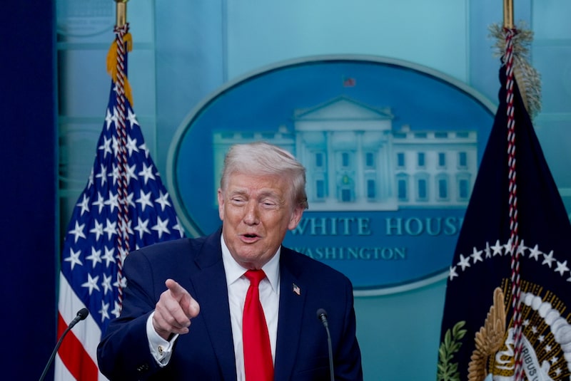 El presidente de EE.UU., Donald Trump, durante una rueda de prensa en la sala James S. Brady Press Briefing Room de la Casa Blanca, el martes 20 de enero de 2026. El presidente de EE.UU., Donald Trump, durante una rueda de prensa en la sala James S. Brady Press Briefing Room de la Casa Blanca, el martes 20 de enero de 2026.