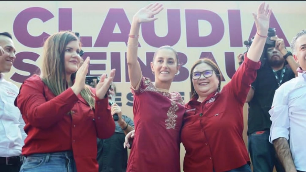 Candidata presidencial Claudia Sheinbaum durante mitin en Culiacán, Sinaloa, el 14 de abril de 2024. Candidata presidencial Claudia Sheinbaum durante mitin en Culiacán, Sinaloa, el 14 de abril de 2024.