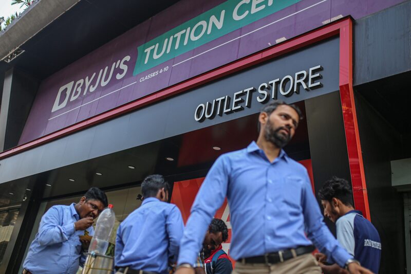 Unidade da Byju's na Índia: startup de ensino online enfrenta crise financeira (Foto: Dhiraj Singh/Bloomberg) Unidade da Byju's na Índia: startup de ensino online enfrenta crise financeira (Foto: Dhiraj Singh/Bloomberg)