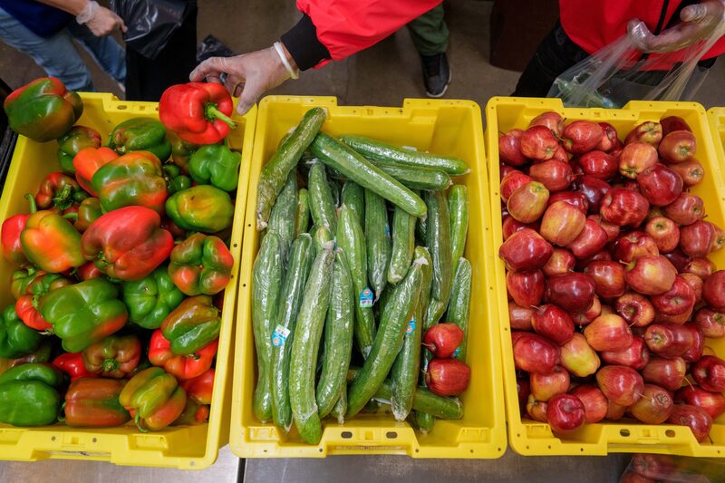 Voluntarios clasifican alimentos donados en el banco de alimentos New York Common Pantry en Nueva York el 31 de octubre. Fotógrafo: Adam Gray/Bloomberg. Voluntarios clasifican alimentos donados en el banco de alimentos New York Common Pantry en Nueva York el 31 de octubre. Fotógrafo: Adam Gray/Bloomberg.