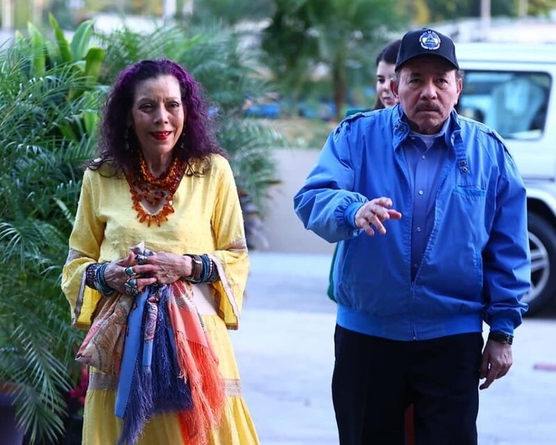 Daniel Ortega y Rosario Murillo presiden un acto el 23 de marzo de 2023 en Managua. Daniel Ortega y Rosario Murillo presiden un acto el 23 de marzo de 2023 en Managua.