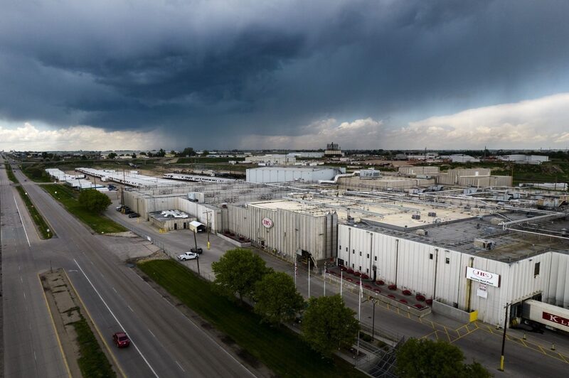 The JBS Beef Production Facility in Greeley, Colorado, U.S., on Tuesday, June 1, 2021. A cyberattack on JBS SA, the world's largest meat producer, has forced the shutdown of some of the largest slaughterhouses globally, and there are signs that the closures are spreading. The JBS Beef Production Facility in Greeley, Colorado, U.S., on Tuesday, June 1, 2021. A cyberattack on JBS SA, the world's largest meat producer, has forced the shutdown of some of the largest slaughterhouses globally, and there are signs that the closures are spreading.