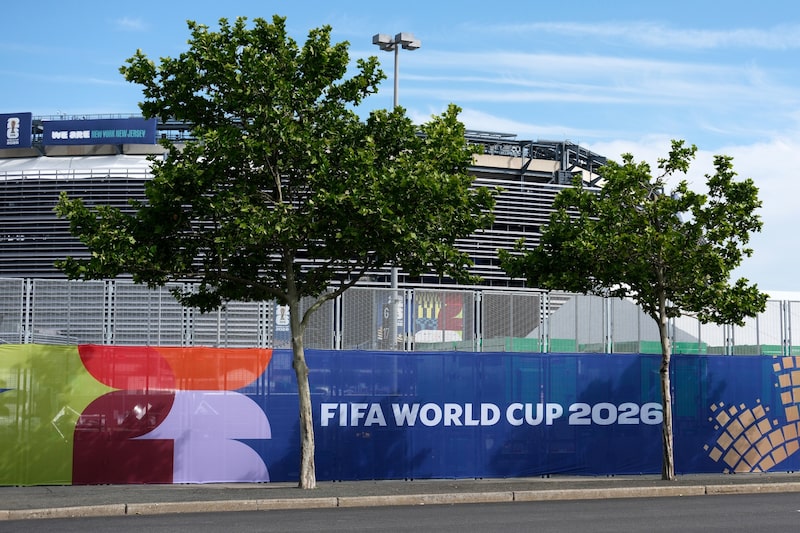 Los exteriores de un estadio que acogerá los partidos del Mundial 2026. Los exteriores de un estadio que acogerá los partidos del Mundial 2026.