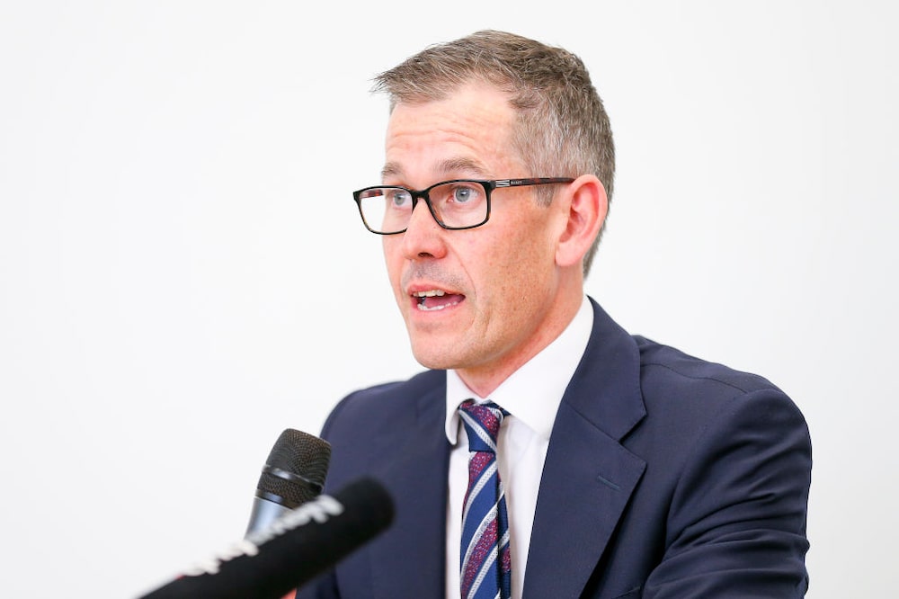 WELLINGTON, NEW ZEALAND - MARCH 16: Assistant Reserve Bank Governor Christian Hawkesby speaks during a press conference at the Reserve Bank of New Zealand on March 16, 2020 in Wellington, New Zealand. The New Zealand Reserve Bank has cut its official cash rate of 1 percent to a record low 0.25 percent in a bid to help support the economy against the impact of the COVID-19 pandemic. (Photo by Hagen Hopkins/Getty Images) WELLINGTON, NEW ZEALAND - MARCH 16: Assistant Reserve Bank Governor Christian Hawkesby speaks during a press conference at the Reserve Bank of New Zealand on March 16, 2020 in Wellington, New Zealand. The New Zealand Reserve Bank has cut its official cash rate of 1 percent to a record low 0.25 percent in a bid to help support the economy against the impact of the COVID-19 pandemic. (Photo by Hagen Hopkins/Getty Images)