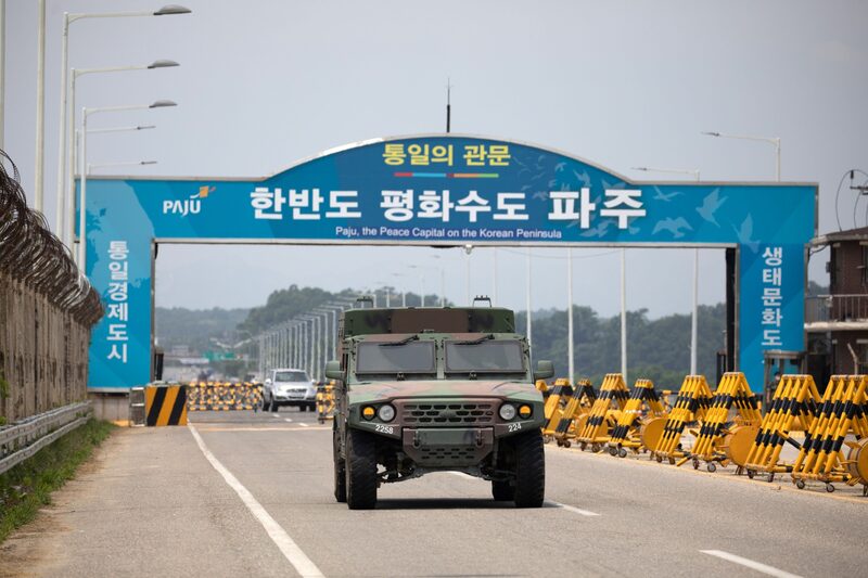 Imagen de la frontera coreana Imagen de la frontera coreana