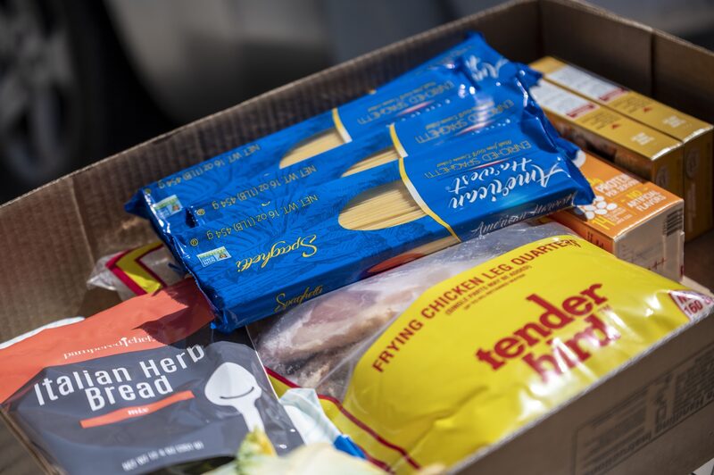 Una caja de alimentos en EE.UU. Una caja de alimentos en EE.UU.