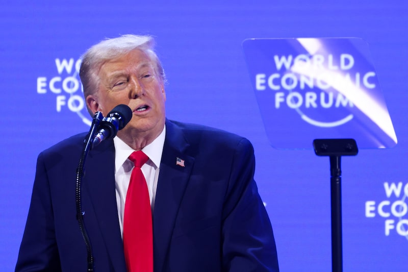 El presidente de EE.UU., Donald Trump, durante el Foro Económico Mundial celebrado en Davos, Suiza, el 21 de enero. Fotógrafo: Krisztian Bocsi/Bloomberg. El presidente de EE.UU., Donald Trump, durante el Foro Económico Mundial celebrado en Davos, Suiza, el 21 de enero. Fotógrafo: Krisztian Bocsi/Bloomberg.