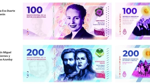 Así son los nuevos billetes en Argentina: ¿cuál fue el costo de no emitir de mayor denominación? Así son los nuevos billetes en Argentina: ¿cuál fue el costo de no emitir de mayor denominación?