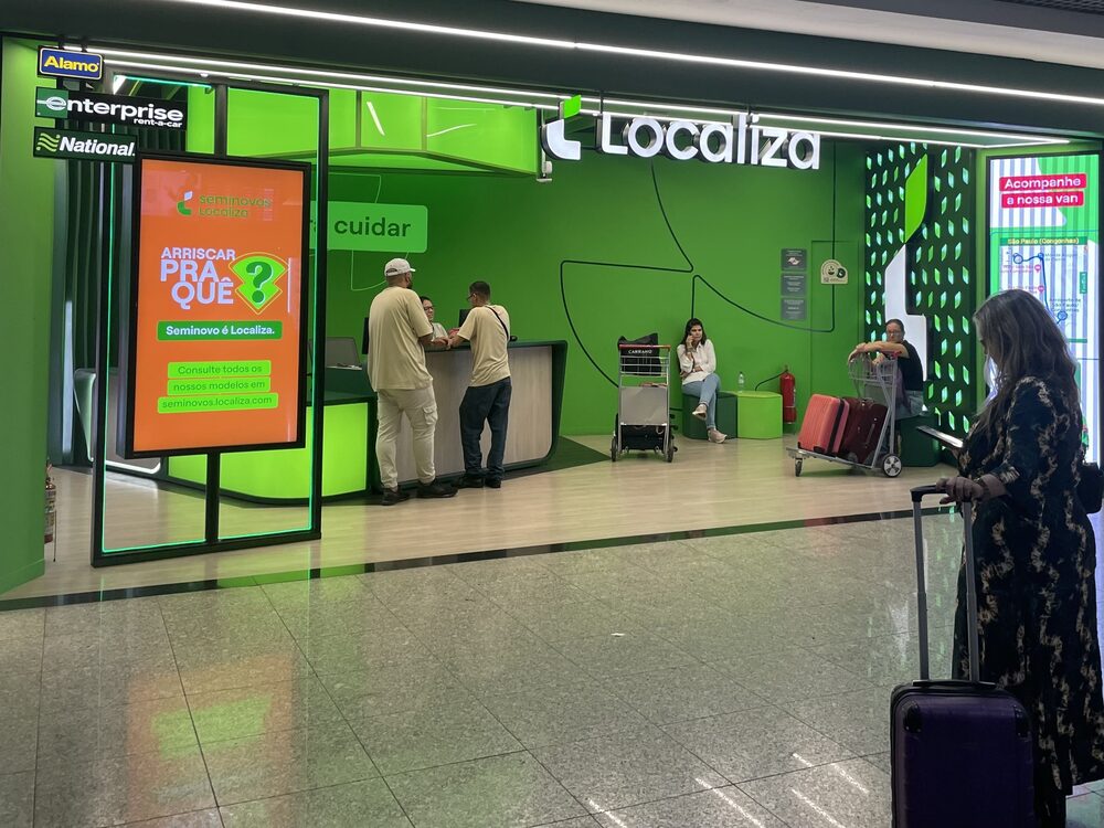 Unidade da Localiza na aeroporto de Congonhas, em São Paulo (Foto: Bloomberg Línea) Unidade da Localiza na aeroporto de Congonhas, em São Paulo (Foto: Bloomberg Línea)