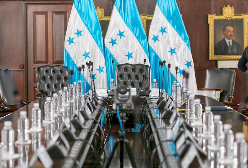 En la imagen referencial, la silla presidencial de Honduras, a la espera del Consejo de Ministros, el 2 de agosto de 2023. En la imagen referencial, la silla presidencial de Honduras, a la espera del Consejo de Ministros, el 2 de agosto de 2023.