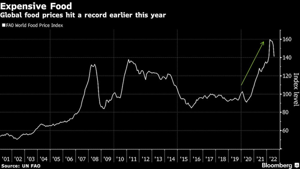 Los precios mundiales de los alimentos alcanzaron un récord a principios de año Los precios mundiales de los alimentos alcanzaron un récord a principios de año
