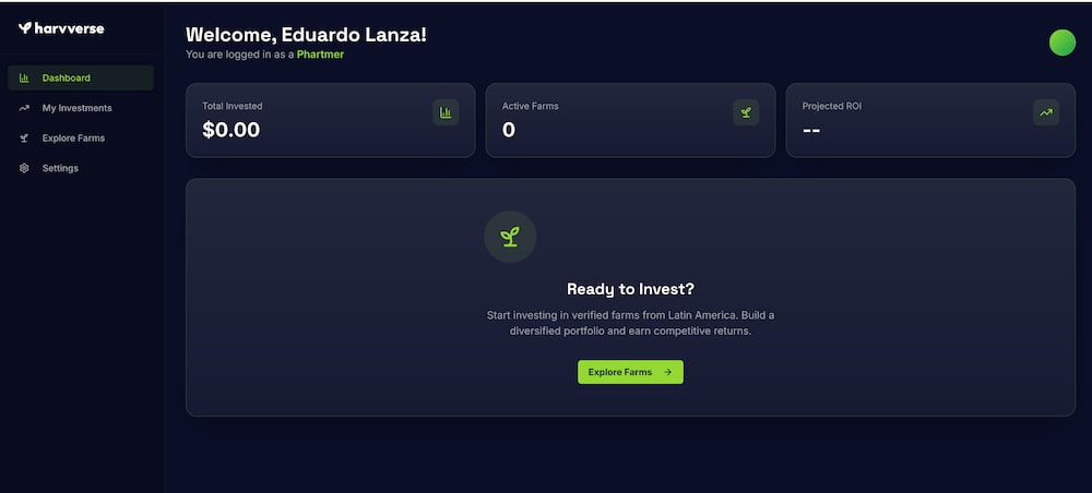 Interfaz de Harvverse. Interfaz de Harvverse.