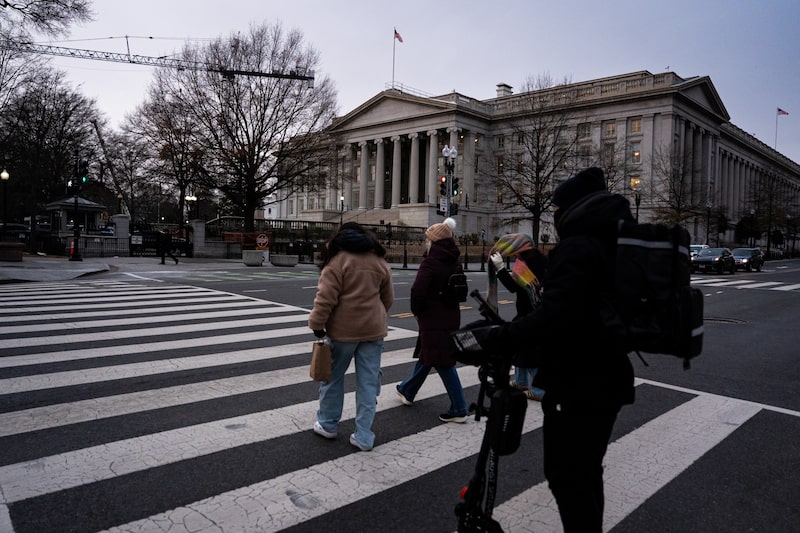 El Departamento del Tesoro de los Estados Unidos en Washington. Fotógrafo: Al Drago/Bloomberg. El Departamento del Tesoro de los Estados Unidos en Washington. Fotógrafo: Al Drago/Bloomberg.