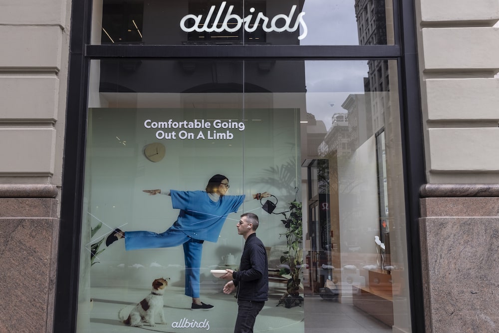 An Allbirds store on Fifth Avenue in New York, US, on Wednesday, May 4, 2023. Allbirds Inc. is scheduled to release earnings figures on May 9. Photographer: Victor J. Blue/Bloomberg An Allbirds store on Fifth Avenue in New York, US, on Wednesday, May 4, 2023. Allbirds Inc. is scheduled to release earnings figures on May 9. Photographer: Victor J. Blue/Bloomberg
