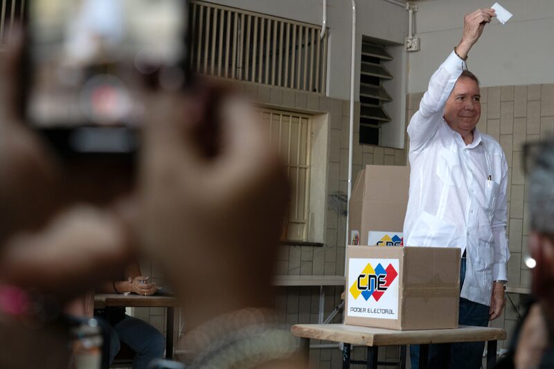Edmundo González casts a ballot during Venezuelas presidential election on July 28. Edmundo González casts a ballot during Venezuelas presidential election on July 28.