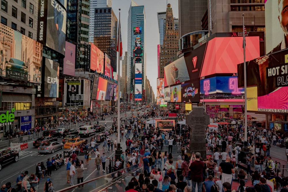 El barrio de Times Square de Nueva York, Estados Unidos, el sábado 4 de septiembre de 2021. El barrio de Times Square de Nueva York, Estados Unidos, el sábado 4 de septiembre de 2021.