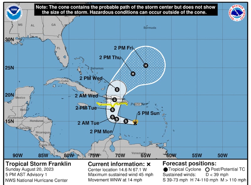 Esta tormenta se dirigirá directamente a las islas de La Española y traerá inundaciones repentinas en Haití y la República Dominicana. Esta tormenta se dirigirá directamente a las islas de La Española y traerá inundaciones repentinas en Haití y la República Dominicana.