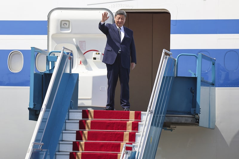 Xi aterrizó en Phnom Penh el jueves, iniciando la última etapa de su gira por tres países mientras la administración Trump se prepara para buscar la cooperación de sus socios comerciales para cercar a Pekín. (Bloomberg) Xi aterrizó en Phnom Penh el jueves, iniciando la última etapa de su gira por tres países mientras la administración Trump se prepara para buscar la cooperación de sus socios comerciales para cercar a Pekín. (Bloomberg)
