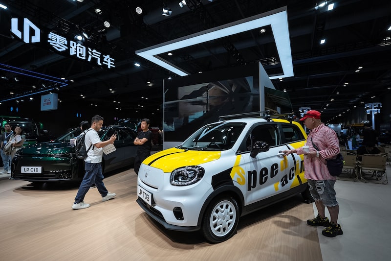 Un Leapmotor T03 expuesto en Hong Kong en junio. Un Leapmotor T03 expuesto en Hong Kong en junio.