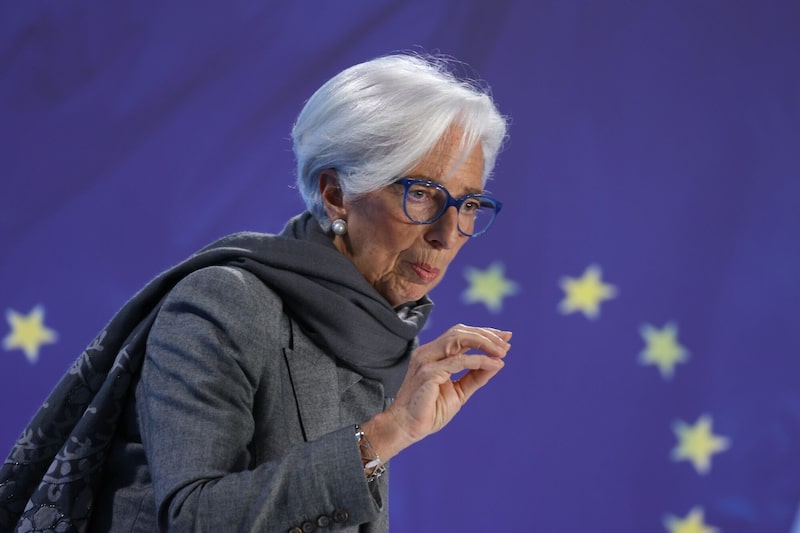 Christine Lagarde, president of the European Central Bank (ECB), at a rates decision news conference in Frankfurt, Germany, on Thursday, Dec. 14, 2023. The European Central Bank kept interest rates on hold for a second meeting with inflation tumbling, but said it will step up its exit from €1.7 trillion ($1.8 trillion) of pandemic-era stimulus. Photographer: Alex Kraus/Bloomberg Christine Lagarde, president of the European Central Bank (ECB), at a rates decision news conference in Frankfurt, Germany, on Thursday, Dec. 14, 2023. The European Central Bank kept interest rates on hold for a second meeting with inflation tumbling, but said it will step up its exit from €1.7 trillion ($1.8 trillion) of pandemic-era stimulus. Photographer: Alex Kraus/Bloomberg