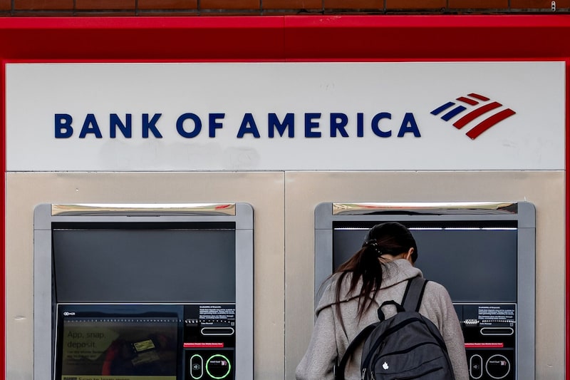 Cajero automático de Bank of America en San Francisco. Cajero automático de Bank of America en San Francisco.