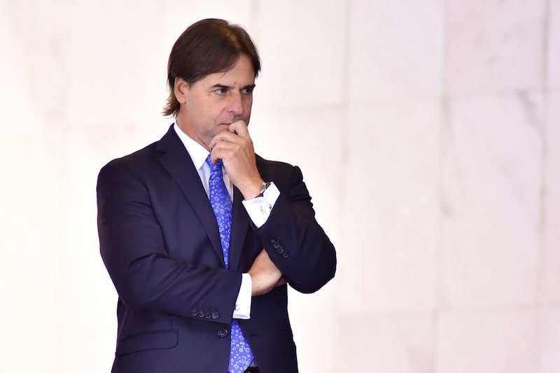 El presidente de Uruguay, Lacalle Pou, pensativo El presidente de Uruguay, Lacalle Pou, pensativo