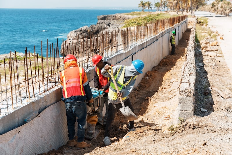 Construcción de un malecón en Santo Domingo, República Dominicana, el 15 de octubre de 2025. Construcción de un malecón en Santo Domingo, República Dominicana, el 15 de octubre de 2025.