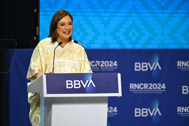 Xóchitl Gálvez, candidata a la presidencia de México por la Coalición Fuerza y Corazón por México, BBVA México RNCR 2024, 7 de mayo de 2024. Xóchitl Gálvez, candidata a la presidencia de México por la Coalición Fuerza y Corazón por México, BBVA México RNCR 2024, 7 de mayo de 2024.
