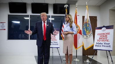 Trump vota de forma presencial y anticipada tras sus ataques al voto por correo Trump vota de forma presencial y anticipada tras sus ataques al voto por correo