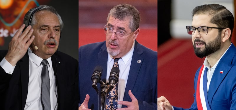 Alberto Fernández, Bernardo Arévalo y Gabriel Boric Alberto Fernández, Bernardo Arévalo y Gabriel Boric