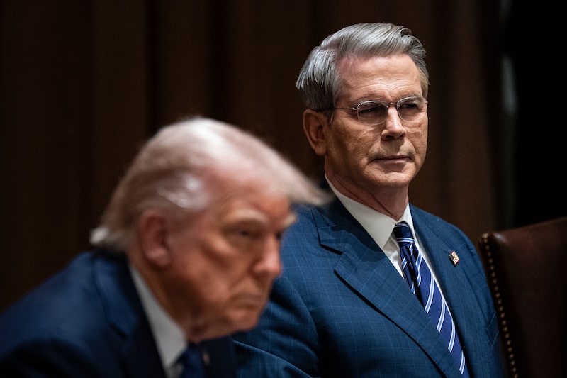 El presidente Donald Trump y el secretario del Tesoro, Scott Bessent. Fotógrafo: Al Drago/Bloomberg El presidente Donald Trump y el secretario del Tesoro, Scott Bessent. Fotógrafo: Al Drago/Bloomberg