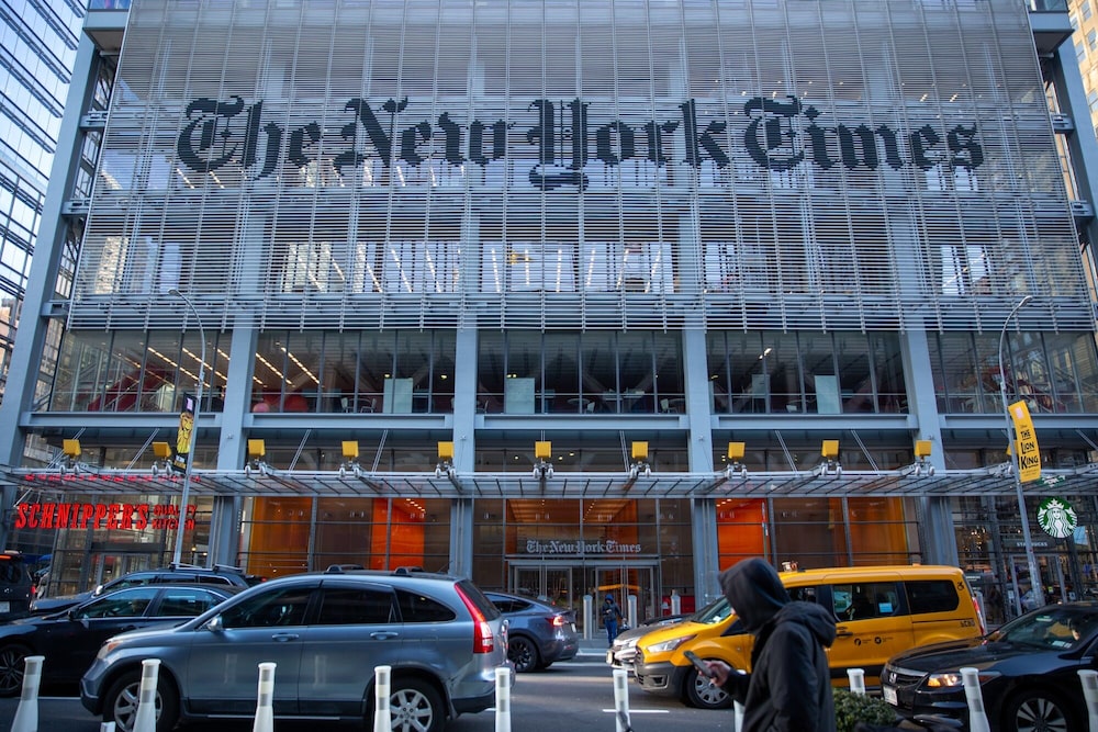 Sede do New York Times em Manhattan, Nova York (Foto: Shelby Knowles/Bloomberg) Sede do New York Times em Manhattan, Nova York (Foto: Shelby Knowles/Bloomberg)