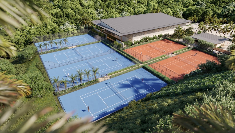 Quadras de saibro e piso rápido do Reserva Beach Club, em Alphaville. A hora de quadra alugada em São Paulo custa entre R$ 150 e R$ 200, valor que, segundo o CEO da BR Soho, Maurício Gariglia, não sustenta uma operação isolada de tênis na região metropolitana. (Divulgação/BR Soho) Quadras de saibro e piso rápido do Reserva Beach Club, em Alphaville. A hora de quadra alugada em São Paulo custa entre R$ 150 e R$ 200, valor que, segundo o CEO da BR Soho, Maurício Gariglia, não sustenta uma operação isolada de tênis na região metropolitana. (Divulgação/BR Soho)