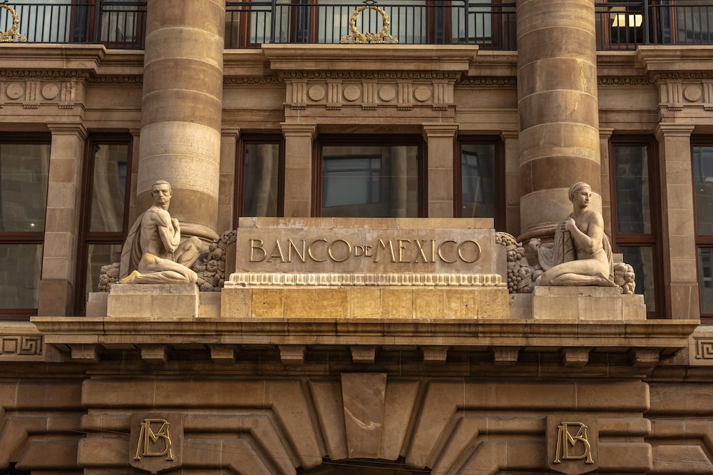 The Bank of Mexico (Banxico) headquarters in Mexico City, Mexico, on Monday, Aug. 25, 2025. The event is commemorating the 100th anniversary of the founding of the Bank of Mexico. Photographer: Alejandro Cegarra/Bloomberg The Bank of Mexico (Banxico) headquarters in Mexico City, Mexico, on Monday, Aug. 25, 2025. The event is commemorating the 100th anniversary of the founding of the Bank of Mexico. Photographer: Alejandro Cegarra/Bloomberg