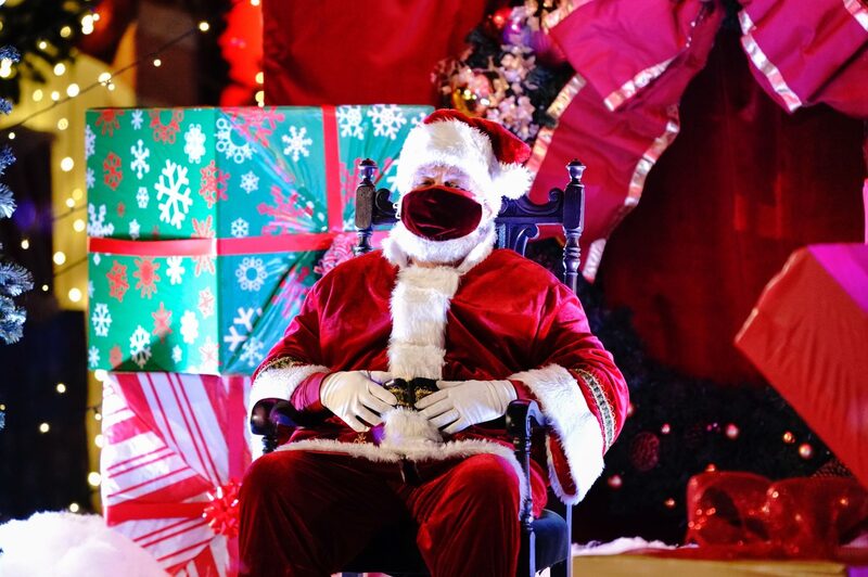 A Santa in a store A Santa in a store