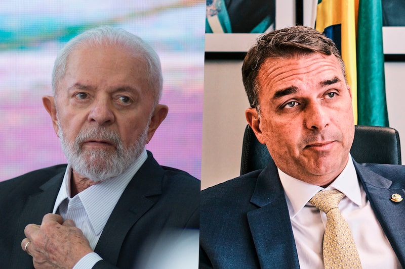 Luiz Inácio Lula da Silva / Flávio Bolsonaro.
Fotos: Andressa Anholete/Bloomberg e Gustavo Minas/Bloomberg Luiz Inácio Lula da Silva / Flávio Bolsonaro.
Fotos: Andressa Anholete/Bloomberg e Gustavo Minas/Bloomberg