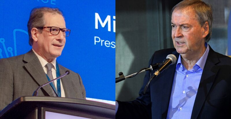 Miguel Ángel Pesce, presidente del Banco Central, y Miguel Schiaretti, gobernador de Córdoba, provincia perjudicada por la medida. Miguel Ángel Pesce, presidente del Banco Central, y Miguel Schiaretti, gobernador de Córdoba, provincia perjudicada por la medida.