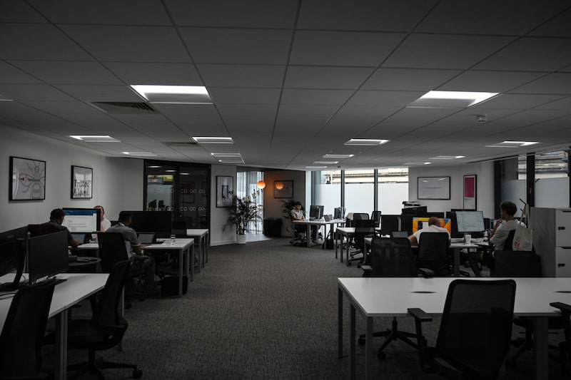 Staff working at the Kroo Bank Ltd. office in Manchester, UK, on Friday, Sept. 8, 2023. If northern startups received as much as their London counterparts in venture funding, they would get nearly £10 billion more a year, according to estimates by early-stage venture capital firm Praetura Ventures. Photographer: Mary Turner/Bloomberg Staff working at the Kroo Bank Ltd. office in Manchester, UK, on Friday, Sept. 8, 2023. If northern startups received as much as their London counterparts in venture funding, they would get nearly £10 billion more a year, according to estimates by early-stage venture capital firm Praetura Ventures. Photographer: Mary Turner/Bloomberg