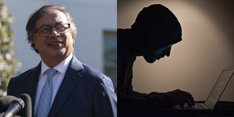 El presidente Gustavo Petro y hackers El presidente Gustavo Petro y hackers
