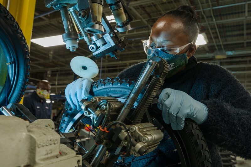 Planta de producción de bicicletas en Manning, Carolina del Sur. Planta de producción de bicicletas en Manning, Carolina del Sur.
