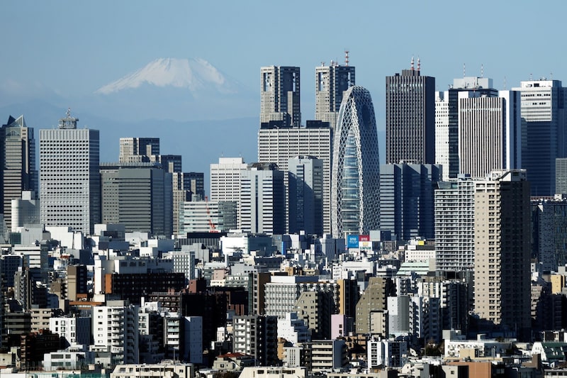 Foto de referencia sobre Asia. El monte Fuji y el horizonte de Shinjuku en Tokio, Japón. Foto de referencia sobre Asia. El monte Fuji y el horizonte de Shinjuku en Tokio, Japón.