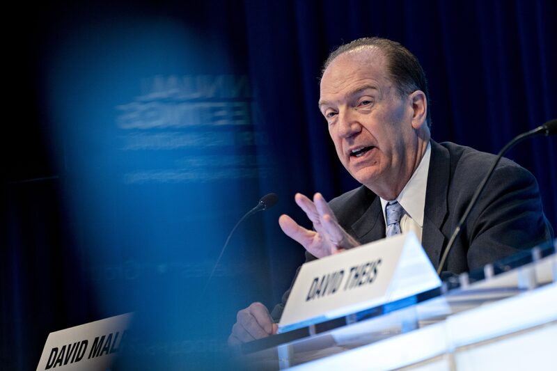 David Malpass, presidente del Grupo del Banco Mundial, habla en una conferencia de prensa durante las reuniones anuales del Fondo Monetario Internacional (FMI) y del Grupo del Banco Mundial en Washington, D.C., Estados Unidos, el jueves 17 de octubre de 2019. David Malpass, presidente del Grupo del Banco Mundial, habla en una conferencia de prensa durante las reuniones anuales del Fondo Monetario Internacional (FMI) y del Grupo del Banco Mundial en Washington, D.C., Estados Unidos, el jueves 17 de octubre de 2019.